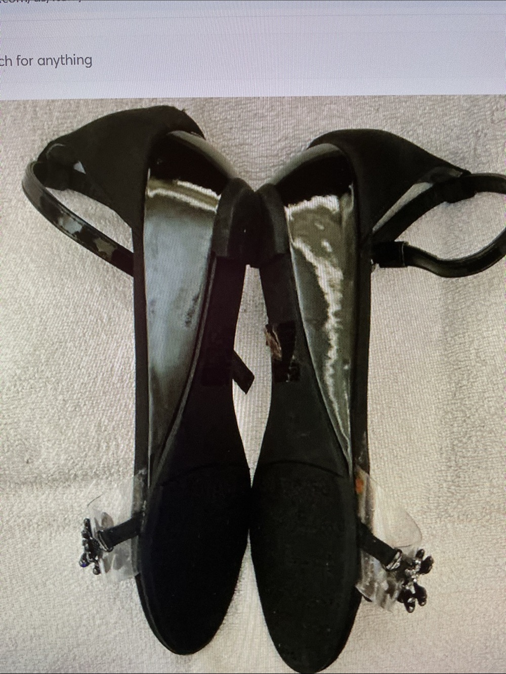J.Renee Black Crystal-Embellished Ankle-Strap Sandals - Picture 5 of 9